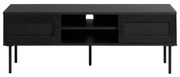 Masă TV neagră cu aspect de lemn de stejar 120x43 cm Pensacola – Unique Furniture