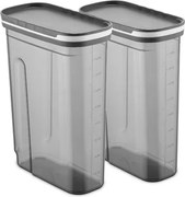 Set cutii de depozitare (2 piese), Hermia, Culoare: Antracit