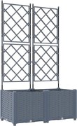 vidaXL Vază pentru Grădină 2 pcs Gri Deschis 80 x 40 x 143 cm Oțel