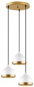 Candelabru suspendat pe cablu YILDO 3xE27/40W/230V alb/auriu