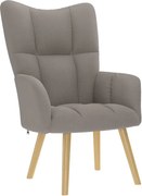 vidaXL Scaun de relaxare, gri taupe, material textil