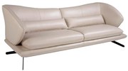 Canapea 3 locuri eleganta cu spatar original Cowhide leather taupe grey