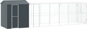 vidaXL Cușcă pentru păsări Antracit 824 x 208 x 247 cm Oțel Galvanizat