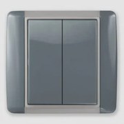 Intrerupator dublu albastru incastrat Element ABB