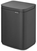 Cos de gunoi Brabantia Bo Small 1008866, 4 L, Deschidere lina si silentioasa, Baza antiderapanta, Acoperire minerala, Gri inchis