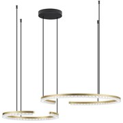 Lustra circulara aluminiu auriu GREAMY D-93cm