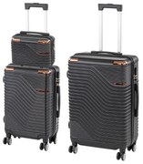 TraveLux Urban XV gurulós bőrönd szett fekete