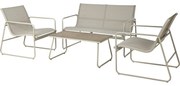 Set mobilier de grădină Taigo, 4 piese, crem