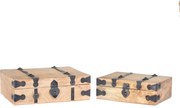 Cutii decorative, lemn de mango, 2 buc