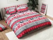 Lenjerie de pat din microfibra de flanel SNOWY FOREST gri Dimensiune lenjerie de pat: 2 buc 70 x 90 cm | 200 x 220 cm