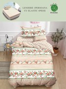 Set Lenjerie De Pat 1 Persoana, 4 piese, cu ELASTIC - Cute