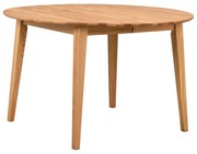 Masă de dining natural rotundă extensibilă din lemn masiv de stejar ø 120 cm Filippa – Rowico