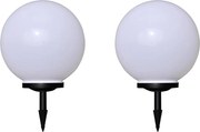 vidaXL Lămpi de exterior pentru alee LED 2 buc. 40 cm, cu țăruș de sol
