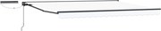 vidaXL Cort electric retractabil Alb 4 x 2 m Poliester cu Acoperire PU