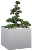 vidaXL Jardinieră 100x100x80 cm oțel galvanizat