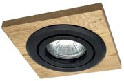 Spot încastrat TOBBY 1xGU10/20W/230V 11,5x11,5 cm stejar/negru