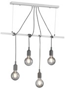 Lustră pe cablu ONLI WIRE 4xE27/15W/230V gri/alb