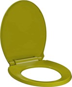 vidaXL Capac WC cu închidere silențioasă, verde, oval