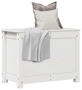 vidaXL Cutie de depozitare, alb, 60x32x45,5 cm, lemn masiv de pin