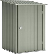 Outsunny Căsuță de Grădină 0,92m² din Oțel Galvanizat, Căsuță pentru Unelte cu Ușă Blocabilă și Acoperiș Înclinat, 100x104x160 cm, Argintiu Gri | Aosom Romania