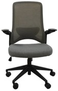 Ergodynamic Dolphin Black Grey - scaun de birou cu brate rabatabile