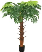 vidaXL Palmier cycas artificial cu ghiveci, verde, 160 cm