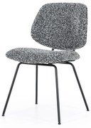 Scaun Jon din Țesătură și metal negru