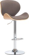 vidaXL Scaun de bar, gri taupe, material textil