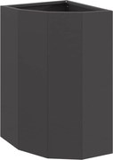 vidaXL Ghiveci de colț Negru 30 x 30 x 50 cm Oțel
