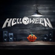 DUBLEZ | Logo din lemn pentru perete - Helloween