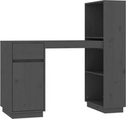vidaXL Birou, gri, 110x53x117 cm, lemn masiv de pin