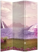 Paravan - Pomi roz cu lac (126x170 cm)