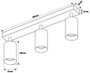 Brilagi - Spot LED dimabil SELE, 3x GU10/4,8W/230V, antracit