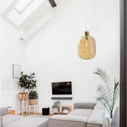 Lustra, Pendul design modern CINZIA champagne, 30cm