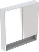 Dulap cu oglinda suspendat Geberit Selnova Square alb 2 usi 59 cm
