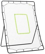 HOMCOM Plasă Rebounder Pliabilă pentru Fotbal și Baseball cu 21 de Corzi și Zonă de Precizie, 123x90x174 cm, Negru | Aosom Romania