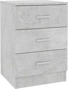 vidaXL Noptieră, gri beton, 38x35x56 cm, lemn prelucrat