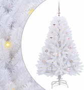 vidaXL Brad de Crăciun artificial cu ramuri articulare Alb 150 cm