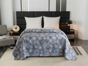 Cuvertura de pat SNOWFLAKE, albastru-gri Dimensiune: 220 x 240 cm
