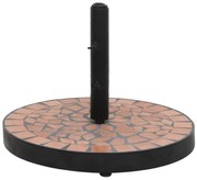 vidaXL Suport umbrelă de soare, cărămiziu, rotund, 12 kg