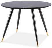 Masă de sufragerie Celestina (negru + negru) (pentru 4 persoane). 1050077