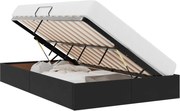 vidaXL Pat cu storage cu headboard Negru 120 x 190 cm Catifea