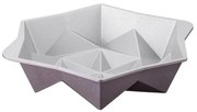 Tava de copt Dr.Oetker Origami 2556, 28 cm, Forma origami, Aluminiu turnat, Roz auriu