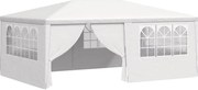 vidaXL Cort de petrecere profesional cu pereți alb 4 x 6 m 90 g/m²