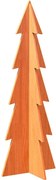 vidaXL Brad de Crăciun decorativ, maro ceruit, 112 cm, lemn pin masiv