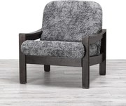 Gaico Huse bielastice MARMO gri fotoliu cu manere de lemn (l. 40 - 70 cm)