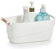 Organizator pentru accesorii de baie, 27 x 14,5 x 12 cm, alb, ZELLER