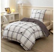 Lenjerie de pat din microflanel CUTE PANDA alba Dimensiune lenjerie de pat: 70 x 90 cm | 140 x 200 cm