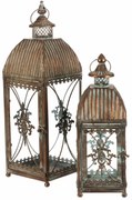 Set de felinare metalice Romance, 2 buc., cupru