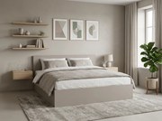 Pat SOFIA 160 x 200 cm, casmir bej Saltele: Fara saltea, Somiera pat: Cu lamele drepte